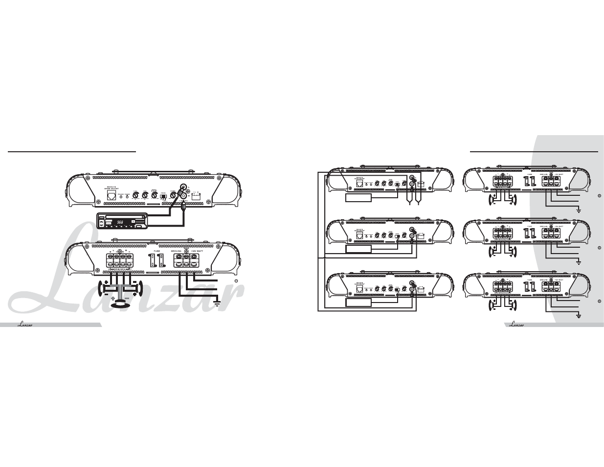 Triamp system using three 2 channel amplifiers | Lanzar VIBE286 User Manual | Page 6 / 9