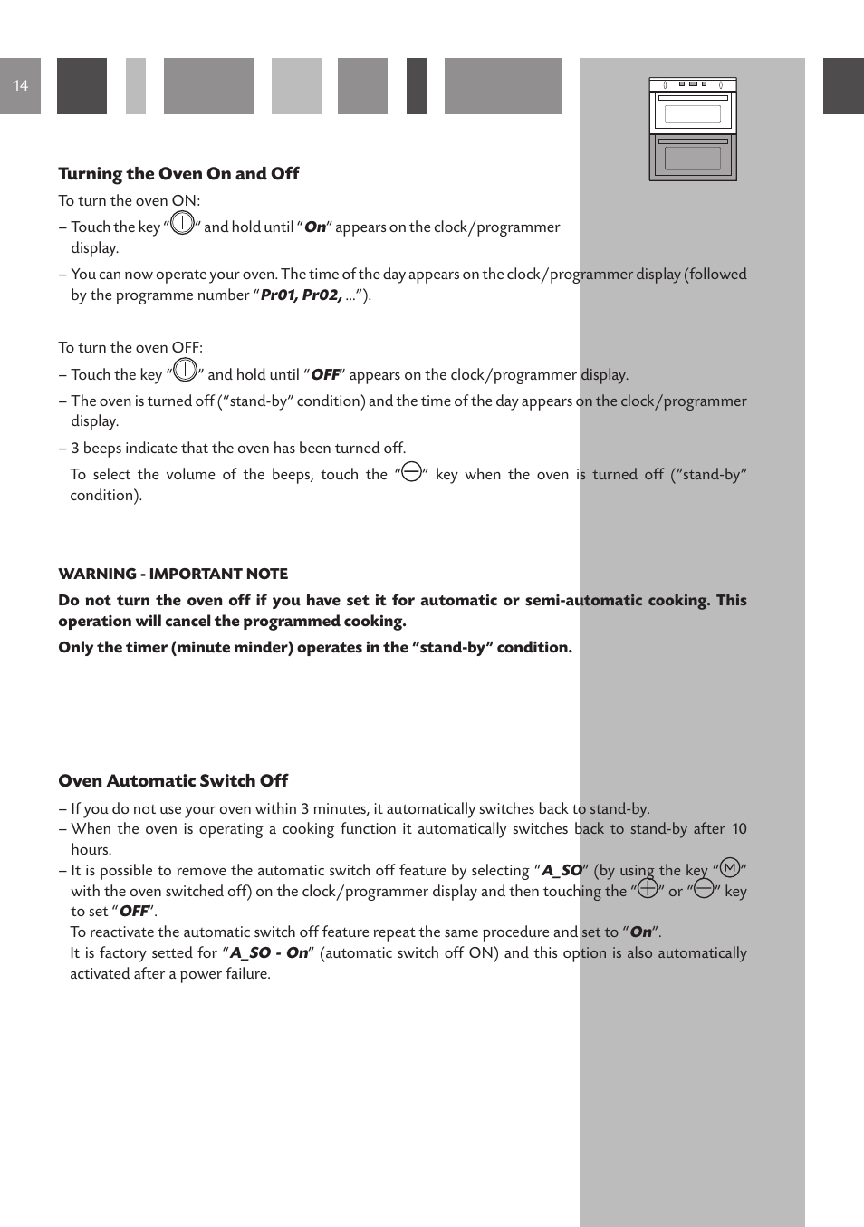 CDA Built Under Double Oven DV 770 User Manual | Page 14 / 48