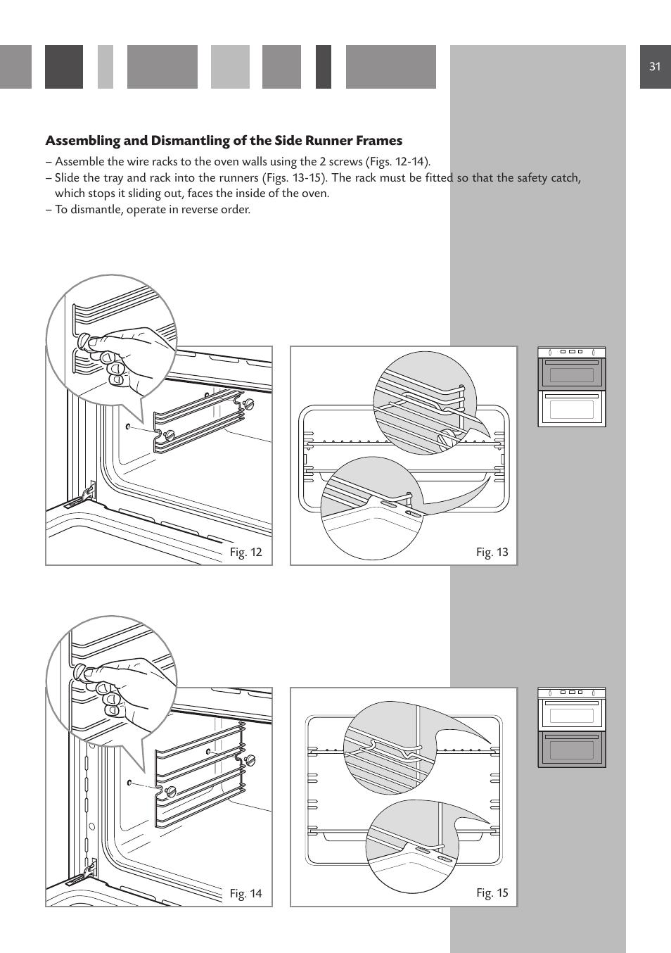 CDA Built Under Double Oven DV 770 User Manual | Page 31 / 48