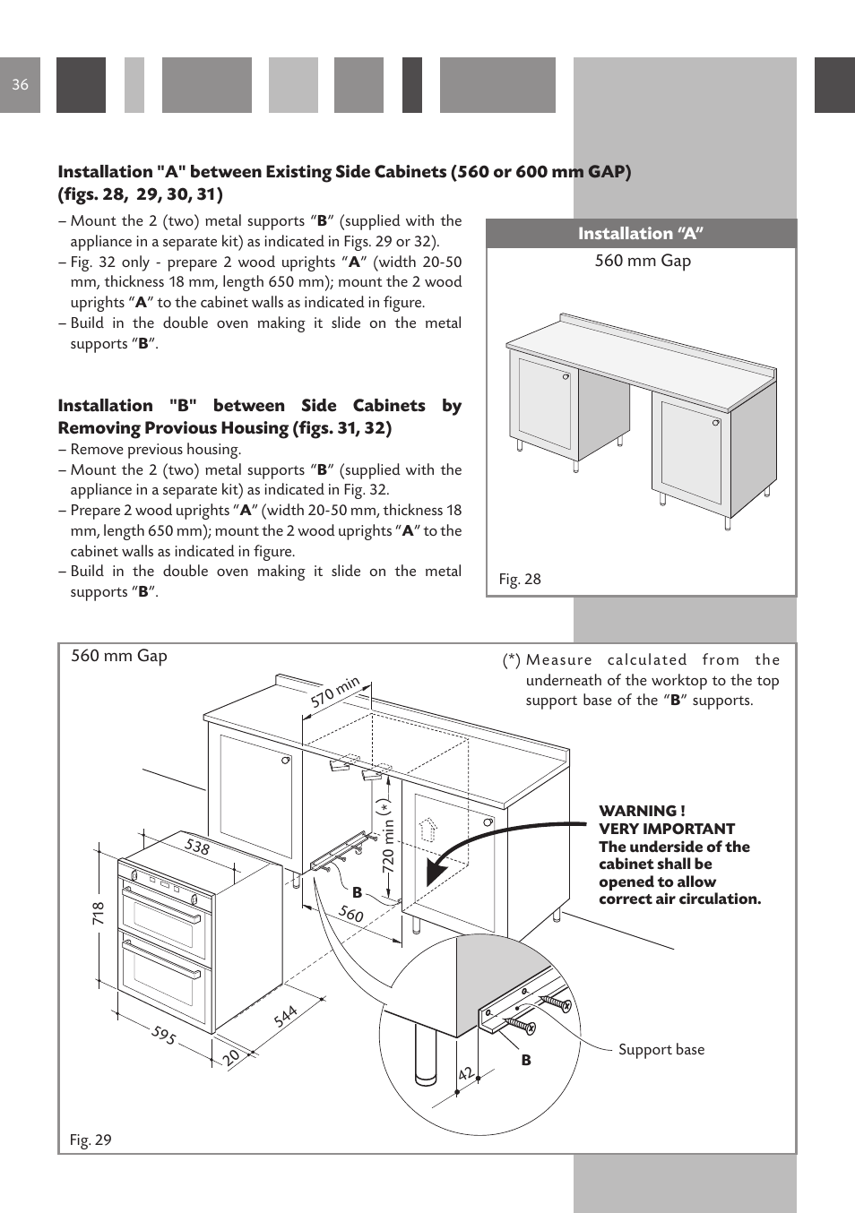 CDA Built Under Double Oven DV 770 User Manual | Page 36 / 48