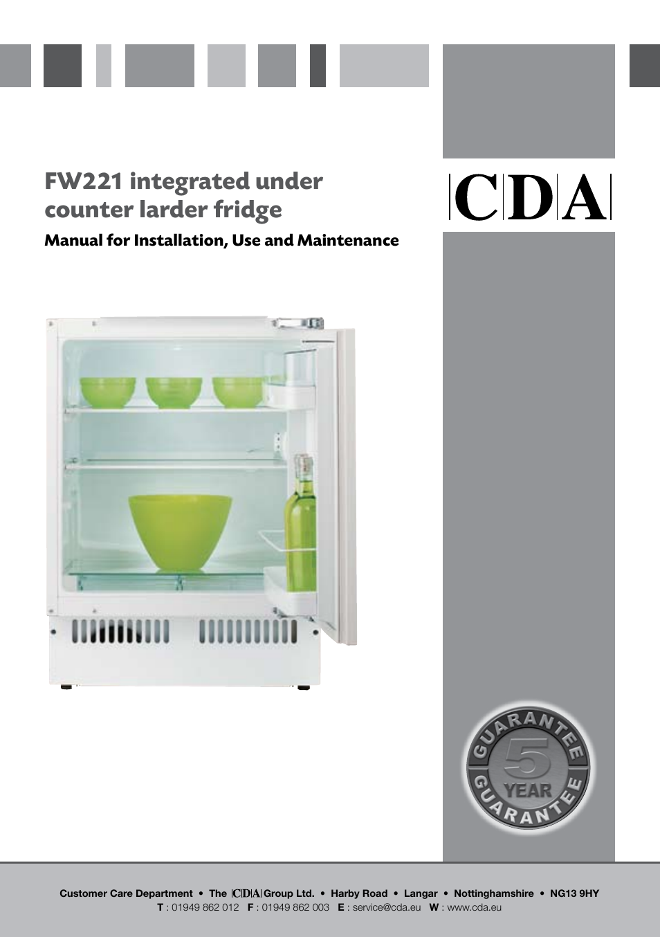 CDA FW221 User Manual | 11 pages