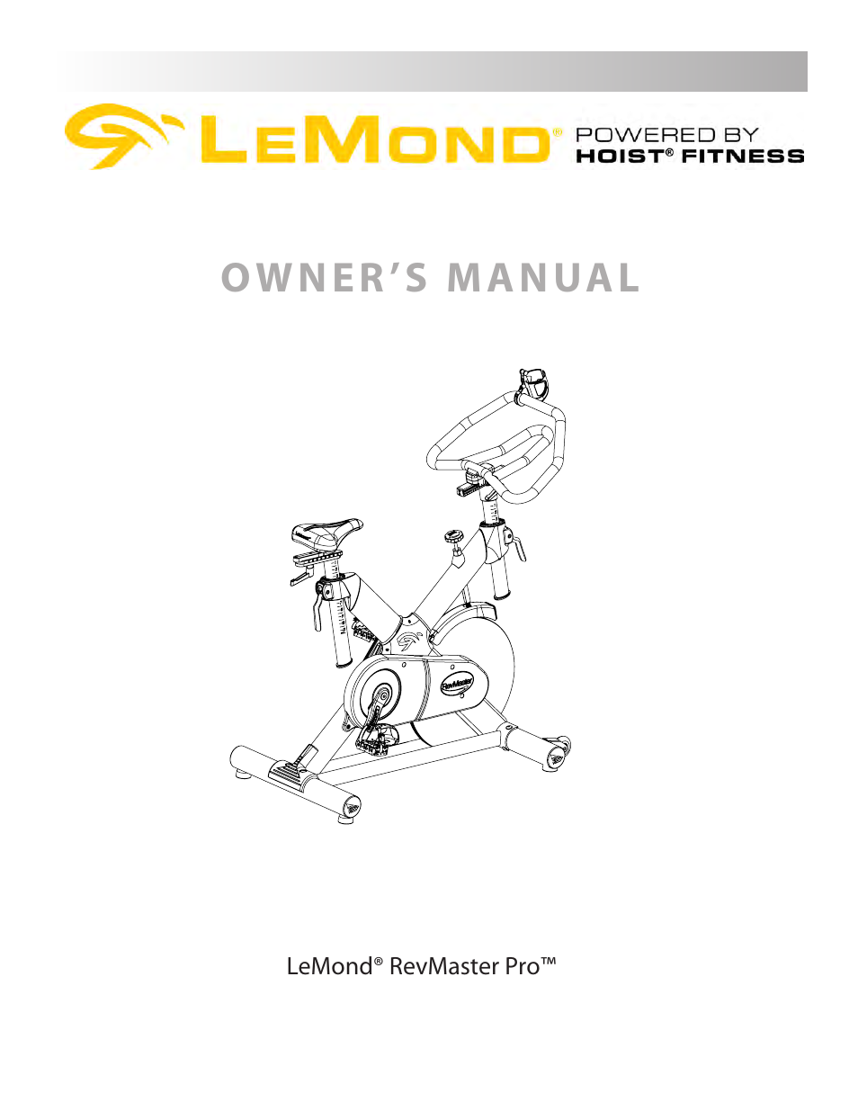 LeMond RevMaster Pro User Manual | 29 pages