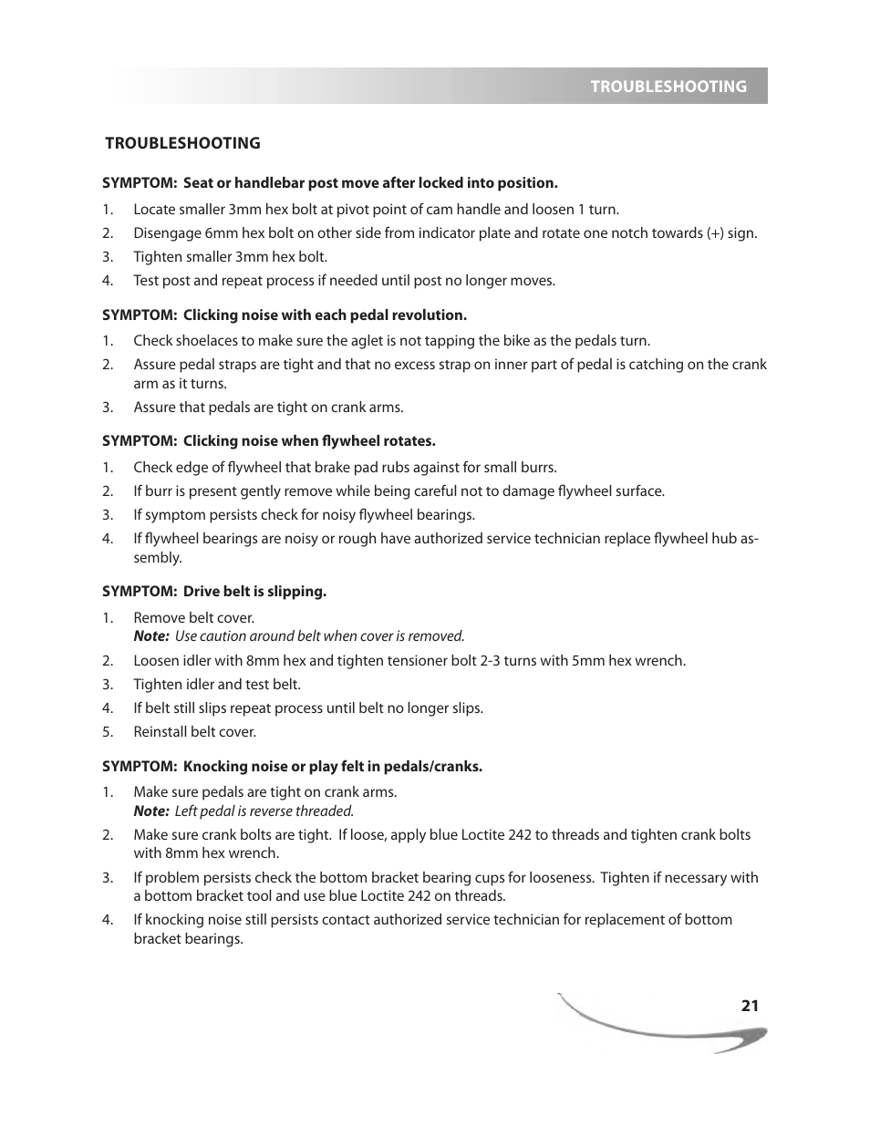 LeMond RevMaster Pro User Manual | Page 21 / 29