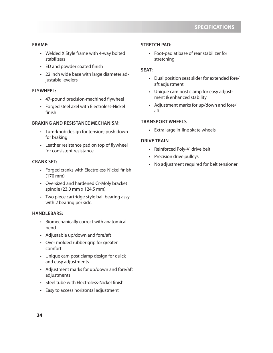 LeMond RevMaster Pro User Manual | Page 24 / 29