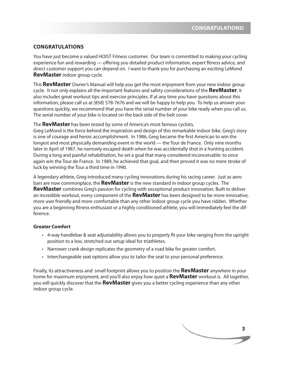 LeMond RevMaster Pro User Manual | Page 3 / 29