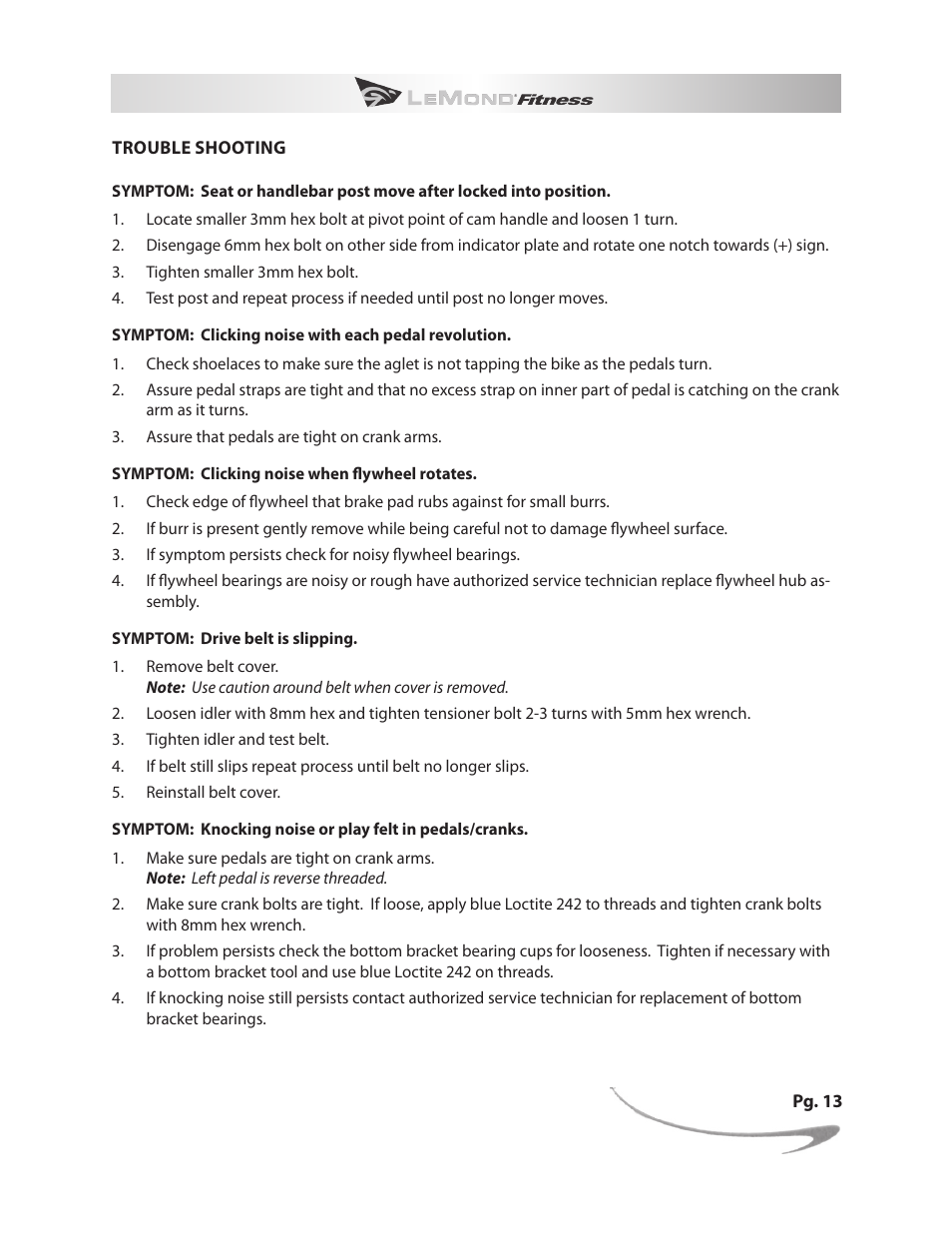 LeMond RevMaster Pro User Manual | Page 15 / 30