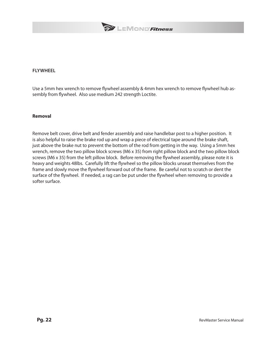 LeMond RevMaster Pro User Manual | Page 24 / 30