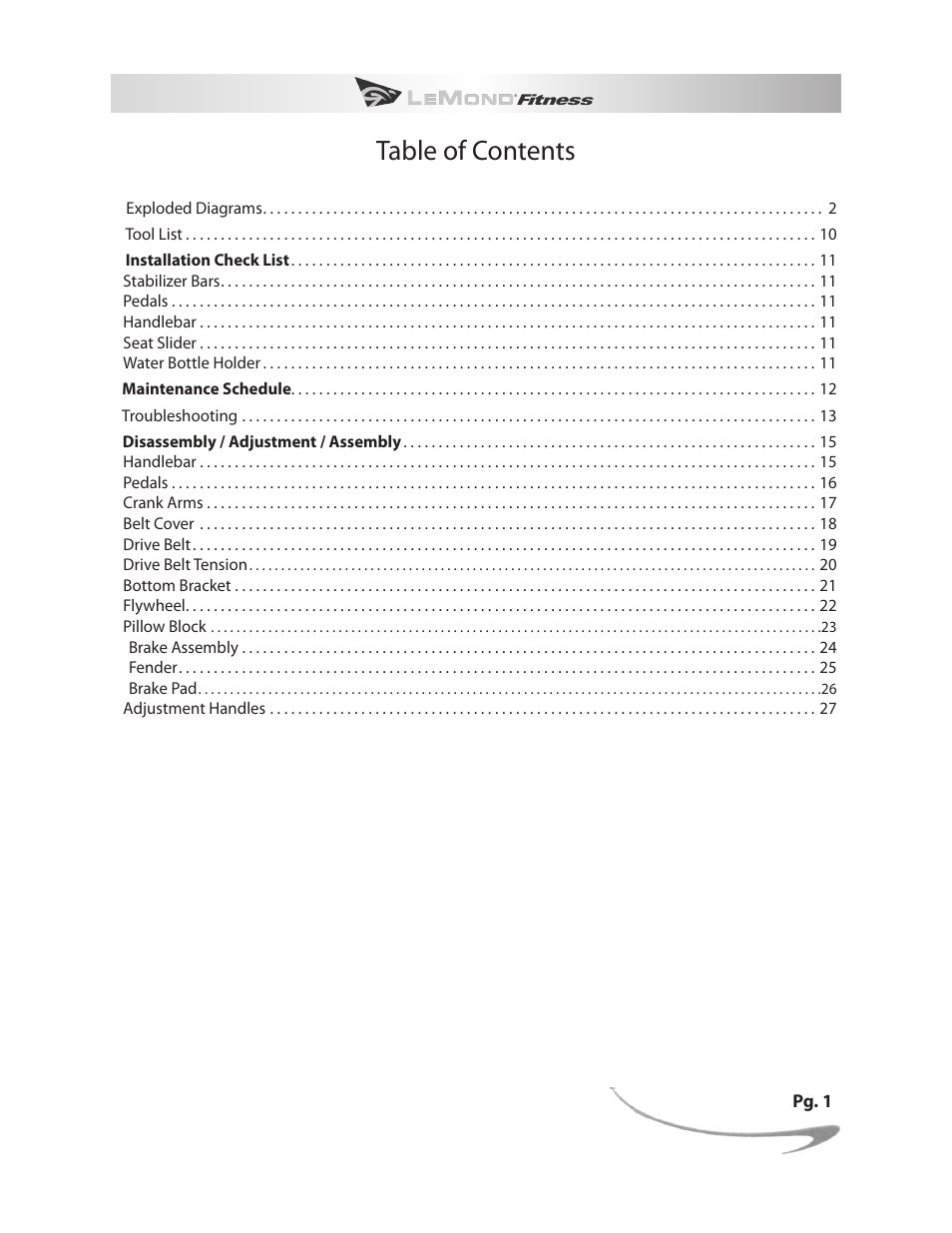 LeMond RevMaster Pro User Manual | Page 3 / 30