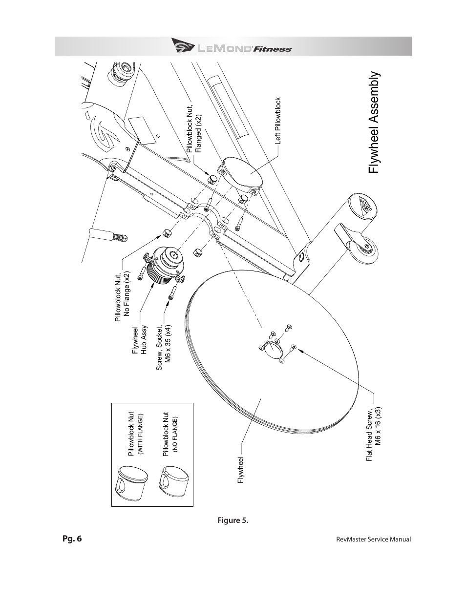 Flywheel assembly | LeMond RevMaster Pro User Manual | Page 8 / 30