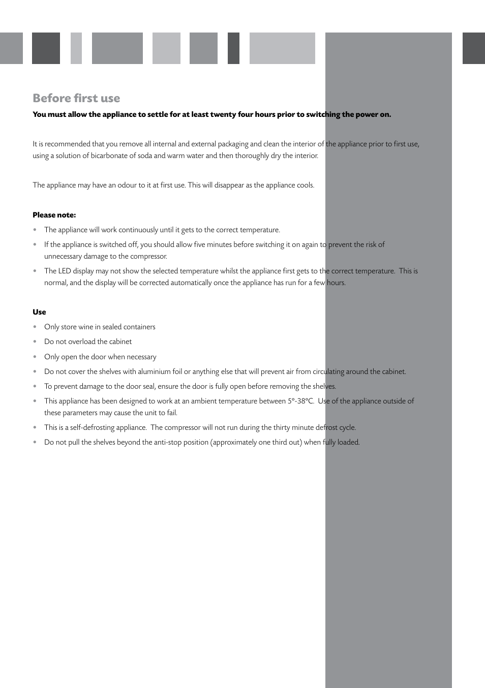 Before first use | CDA FWV450 User Manual | Page 3 / 12