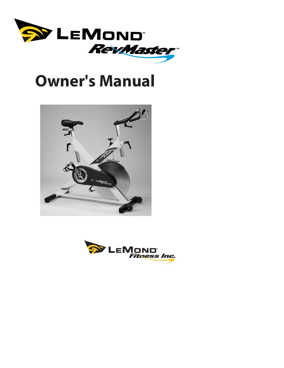 LeMond RevMaster Classic User Manual | 40 pages