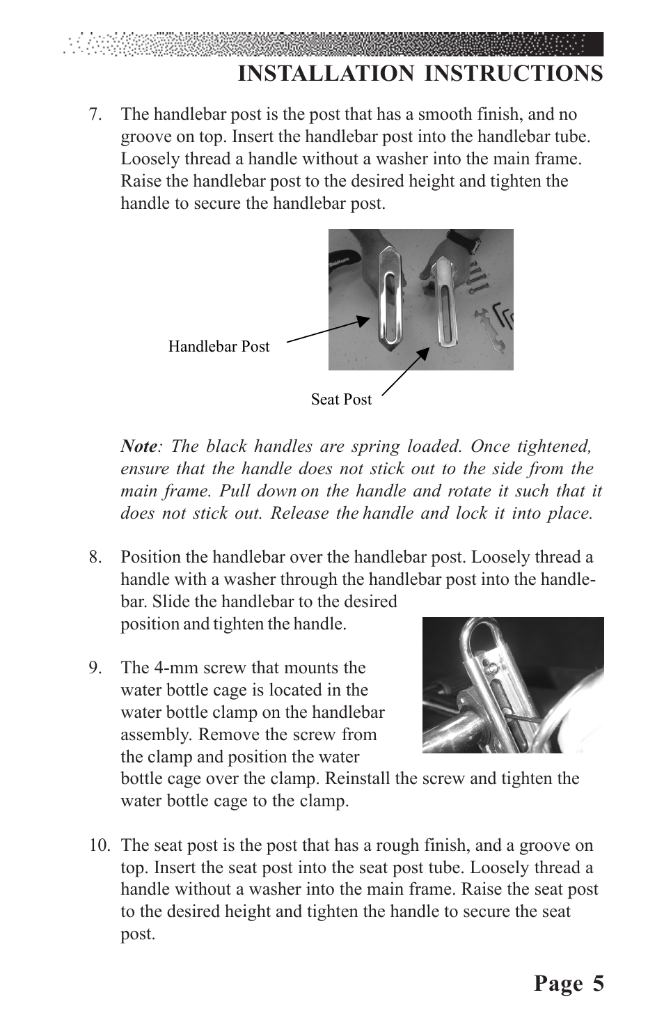 Page 5, Installation instructions | LeMond RevMaster Classic User Manual | Page 11 / 40