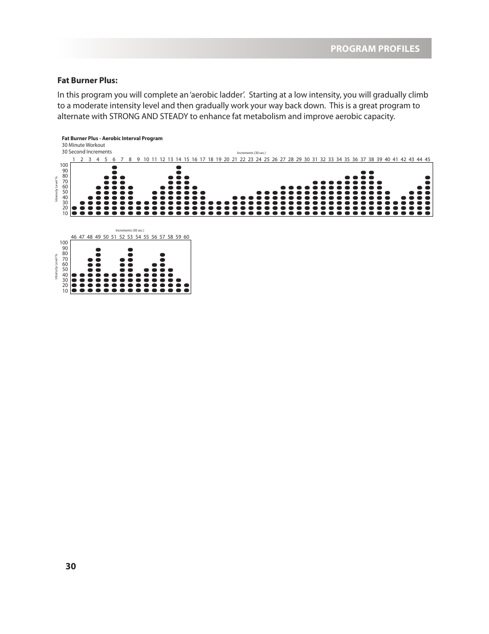 Program profiles | LeMond g-force UT User Manual | Page 30 / 40