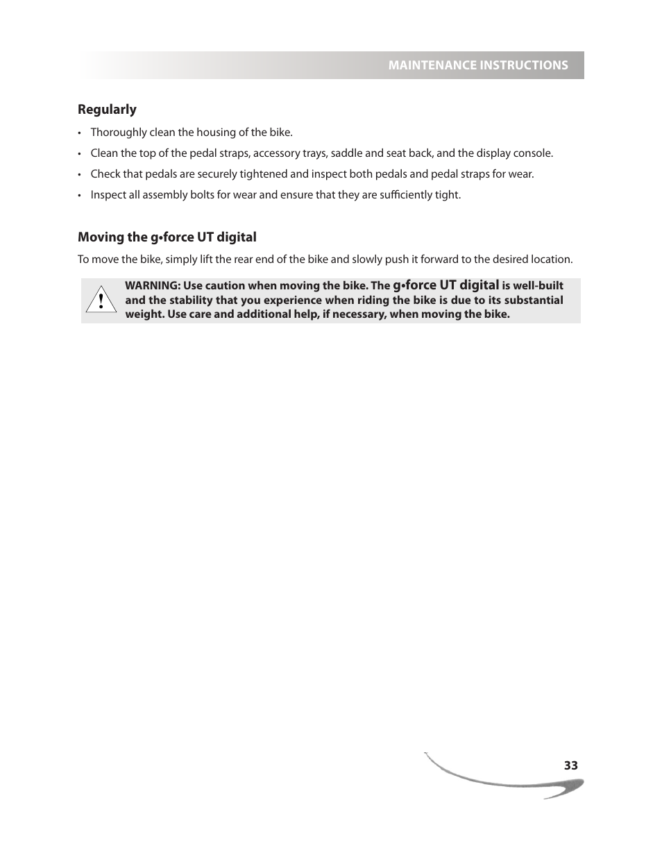 LeMond g-force UT User Manual | Page 33 / 40