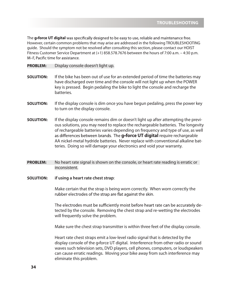 LeMond g-force UT User Manual | Page 34 / 40