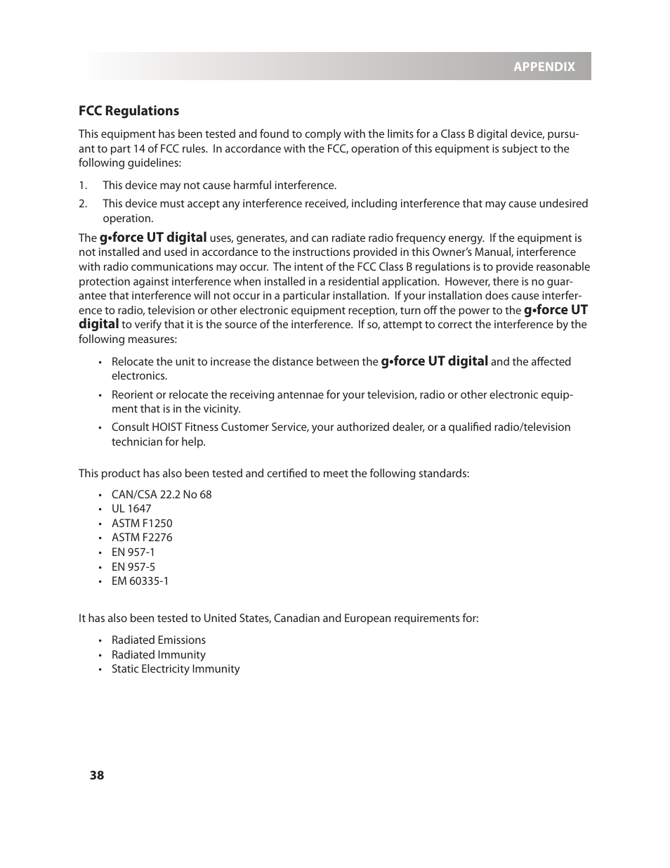 LeMond g-force UT User Manual | Page 38 / 40