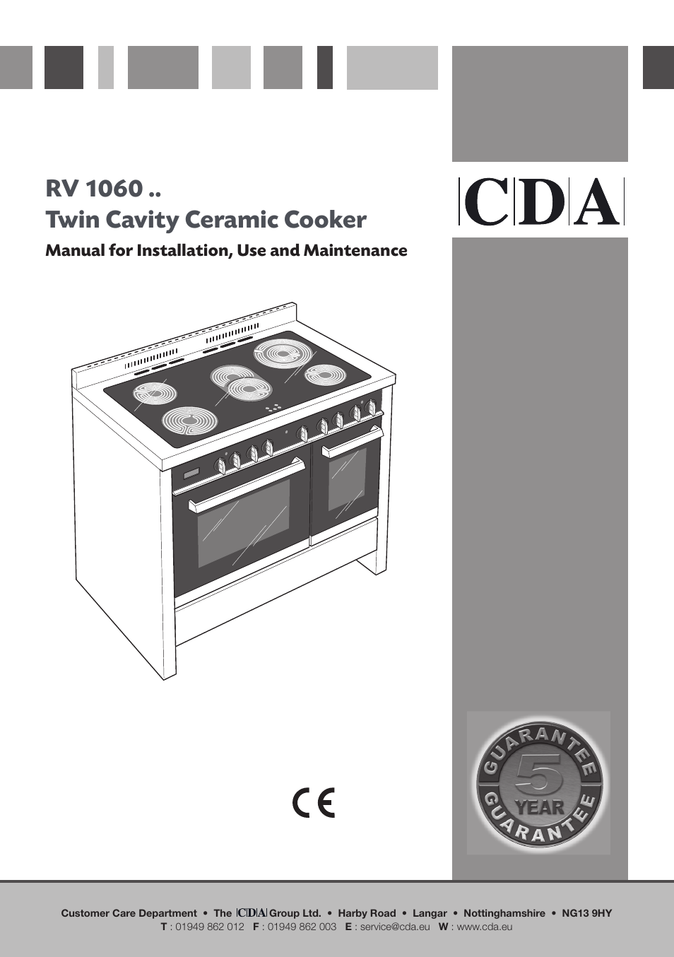 CDA RV 1060 User Manual | 36 pages