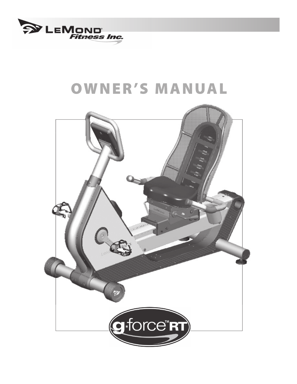 LeMond g-force RT User Manual | 56 pages