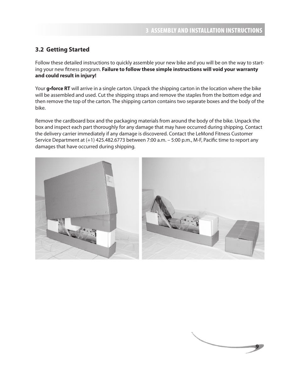 LeMond g-force RT User Manual | Page 9 / 56