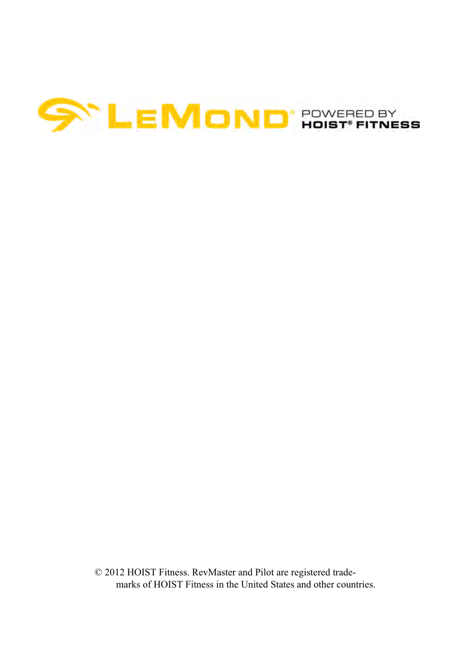 LeMond RevMaster Pilot User Manual | Page 2 / 29