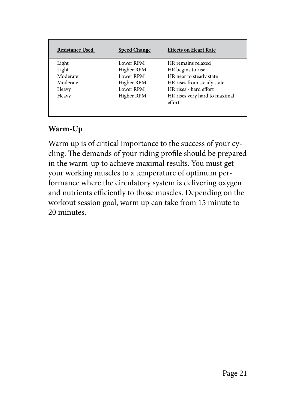 LeMond RevMaster Pilot User Manual | Page 21 / 29