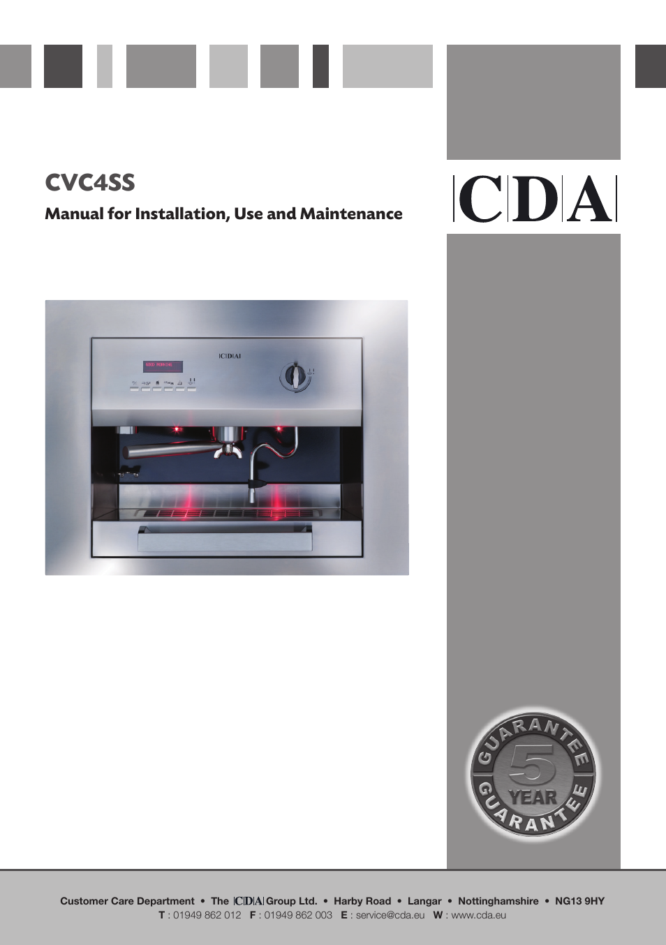 CDA CVC4SS User Manual | 16 pages