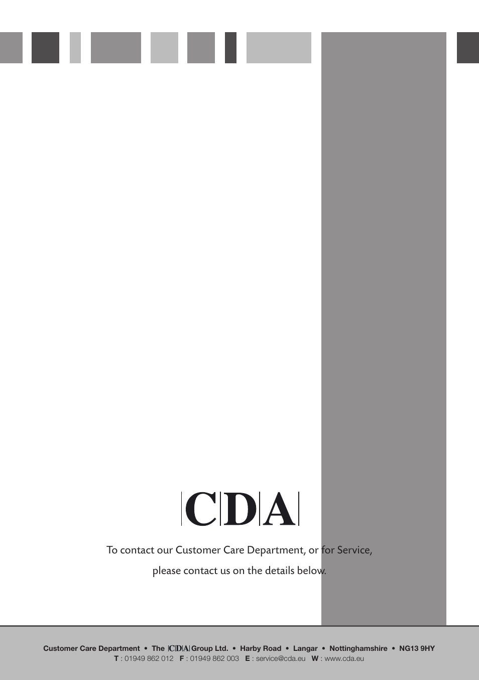 Passionate about style | CDA CVC4SS User Manual | Page 16 / 16