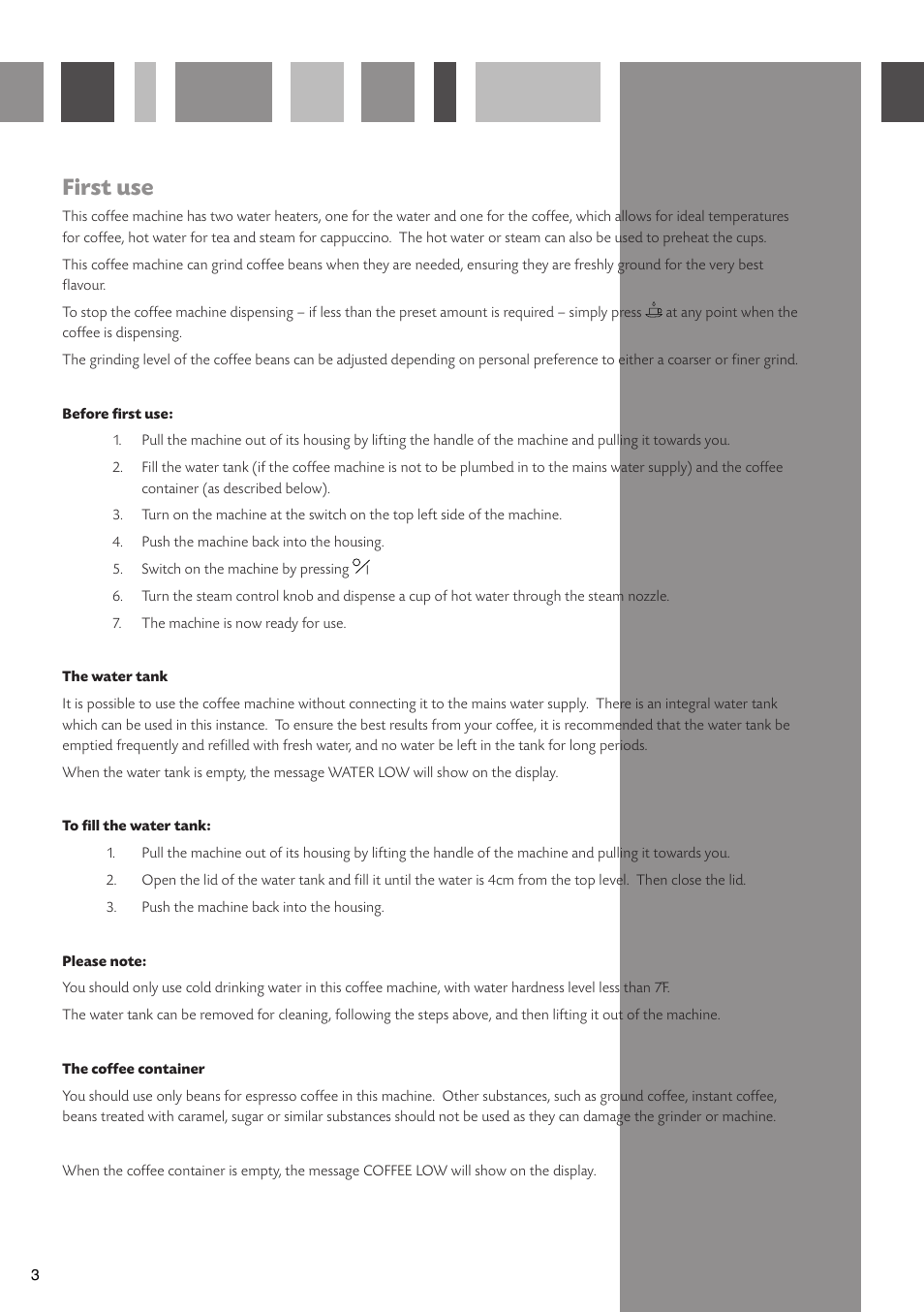 First use | CDA CVC4SS User Manual | Page 4 / 16