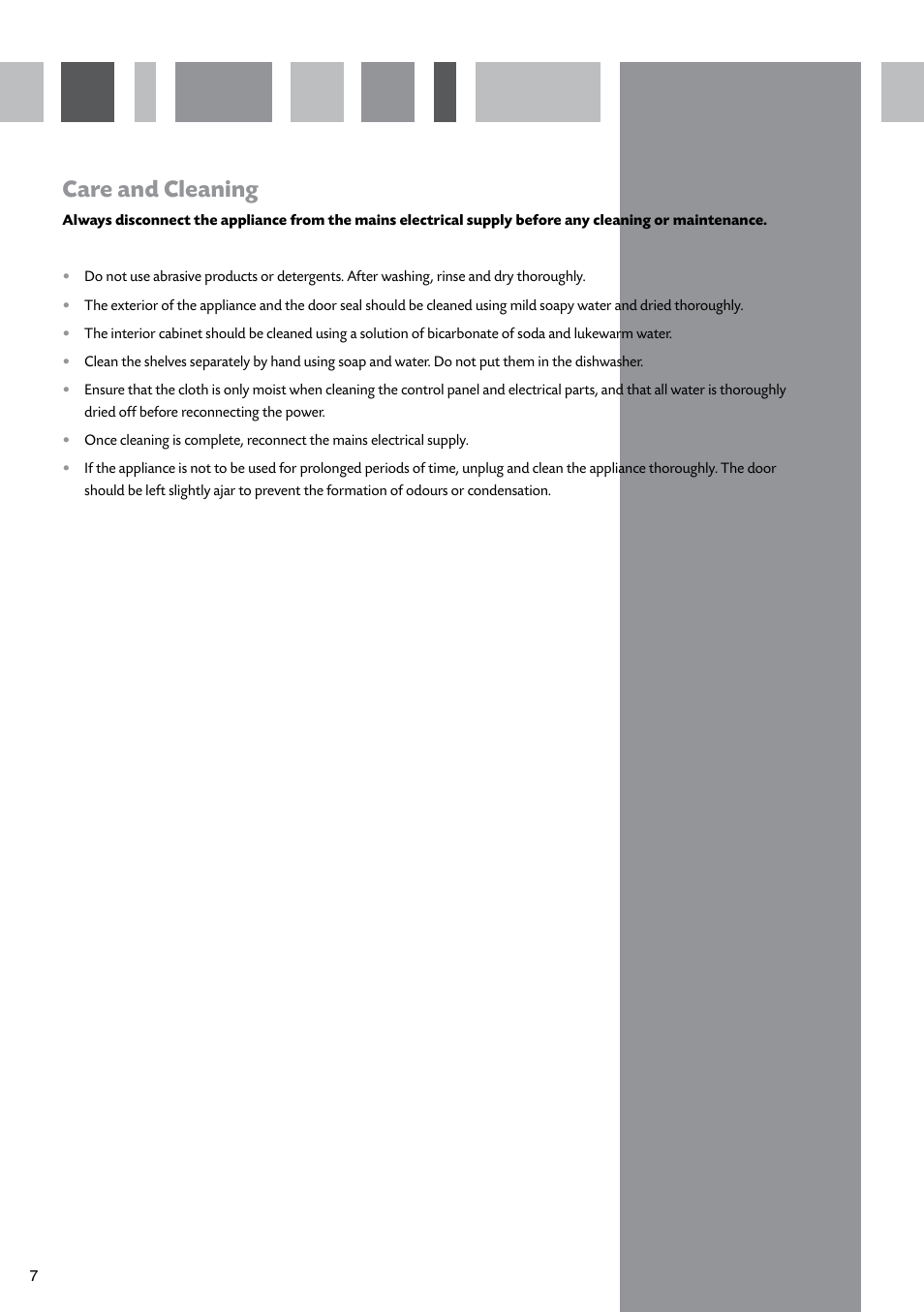 Care and cleaning | CDA FWC621 User Manual | Page 8 / 16