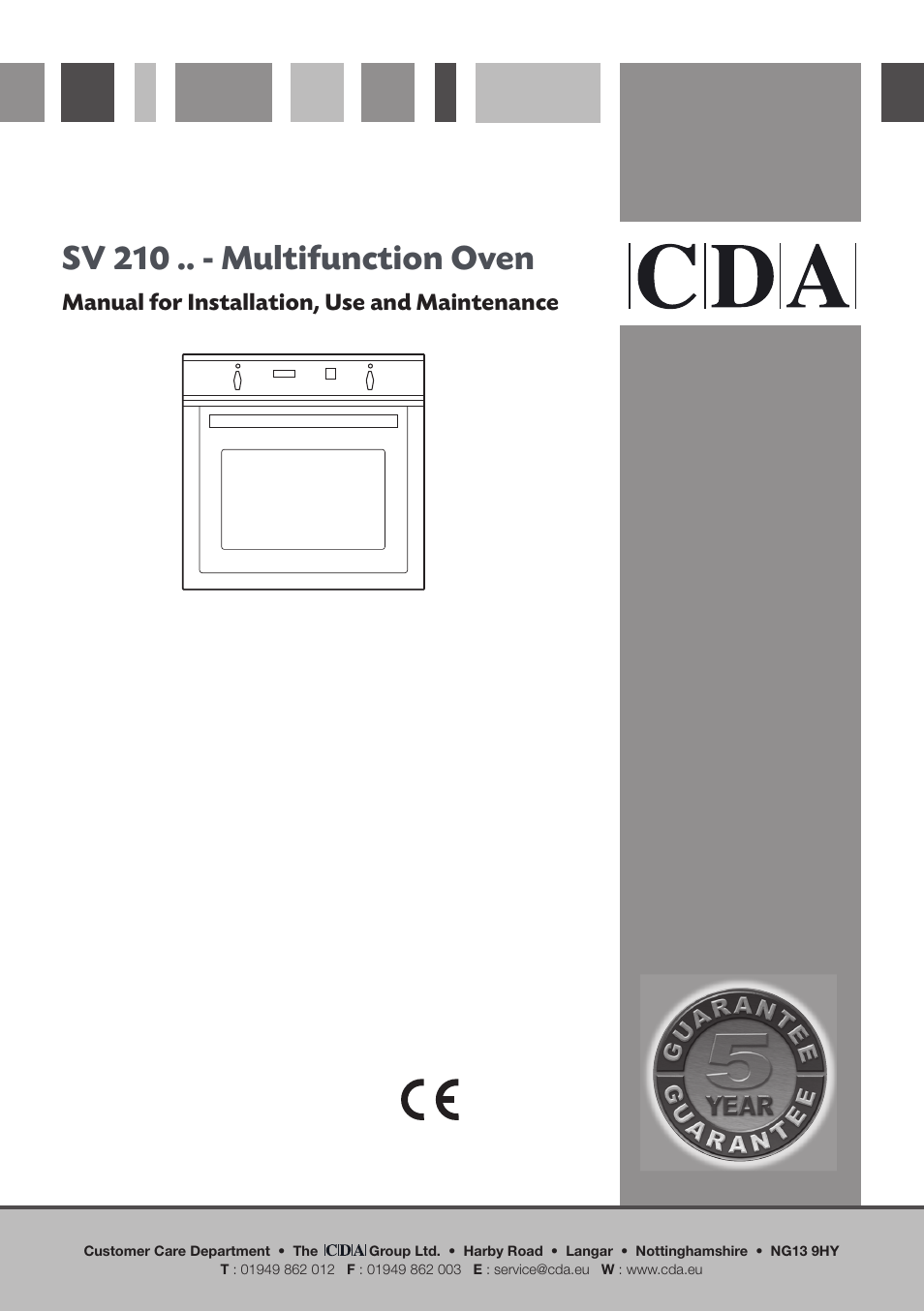 CDA SV 210 User Manual | 36 pages