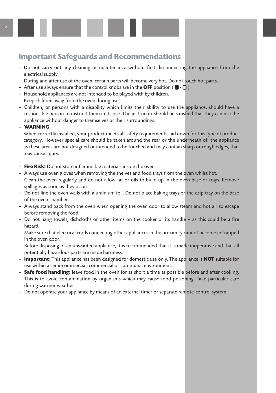 Important safeguards and recommendations | CDA SV 210 User Manual | Page 4 / 36