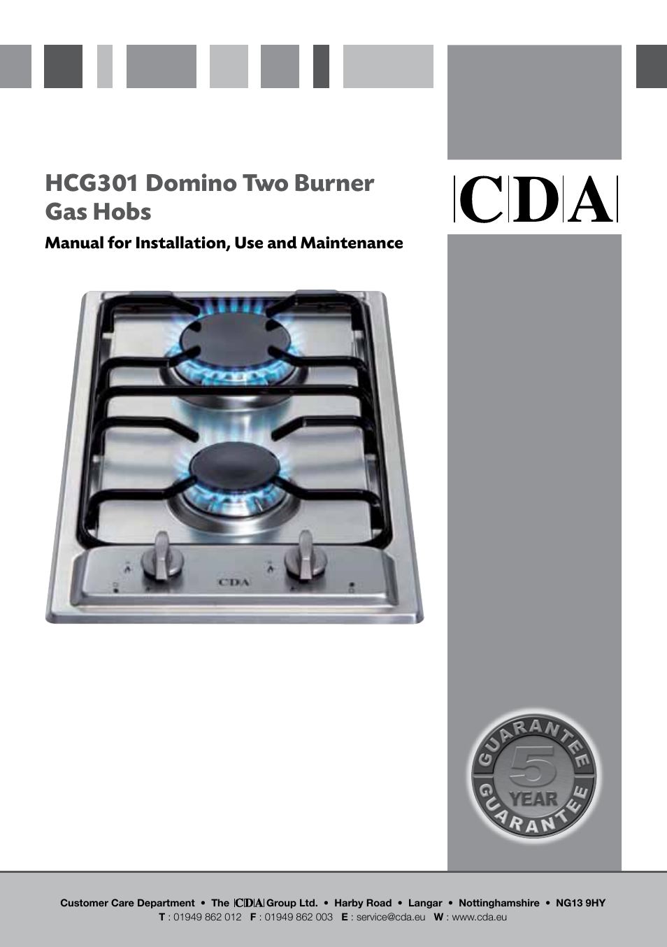 CDA GAS HOBS HCG301 User Manual | 21 pages