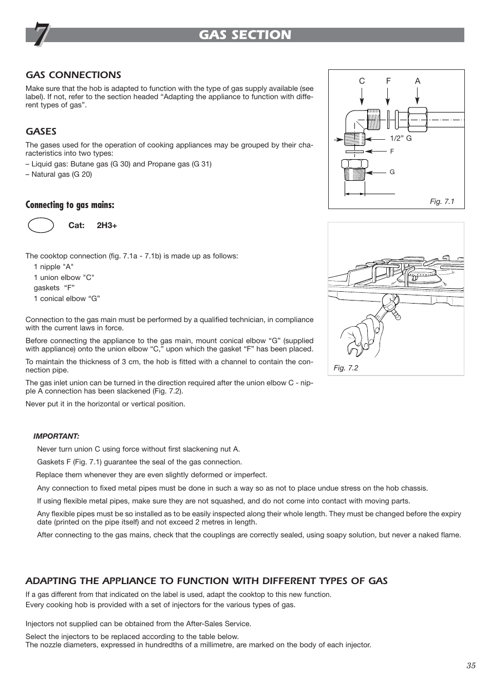 CDA GAS HOBS HCG301 User Manual | Page 16 / 21
