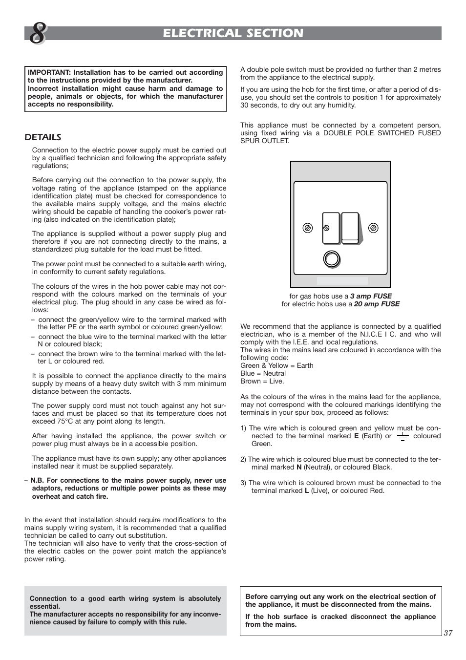 CDA GAS HOBS HCG301 User Manual | Page 18 / 21