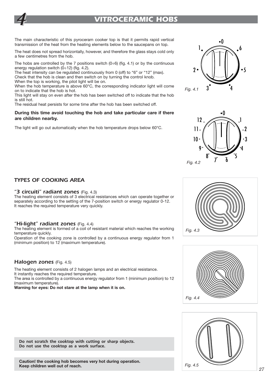 Vitroceramic hobs | CDA GAS HOBS HCG301 User Manual | Page 8 / 21