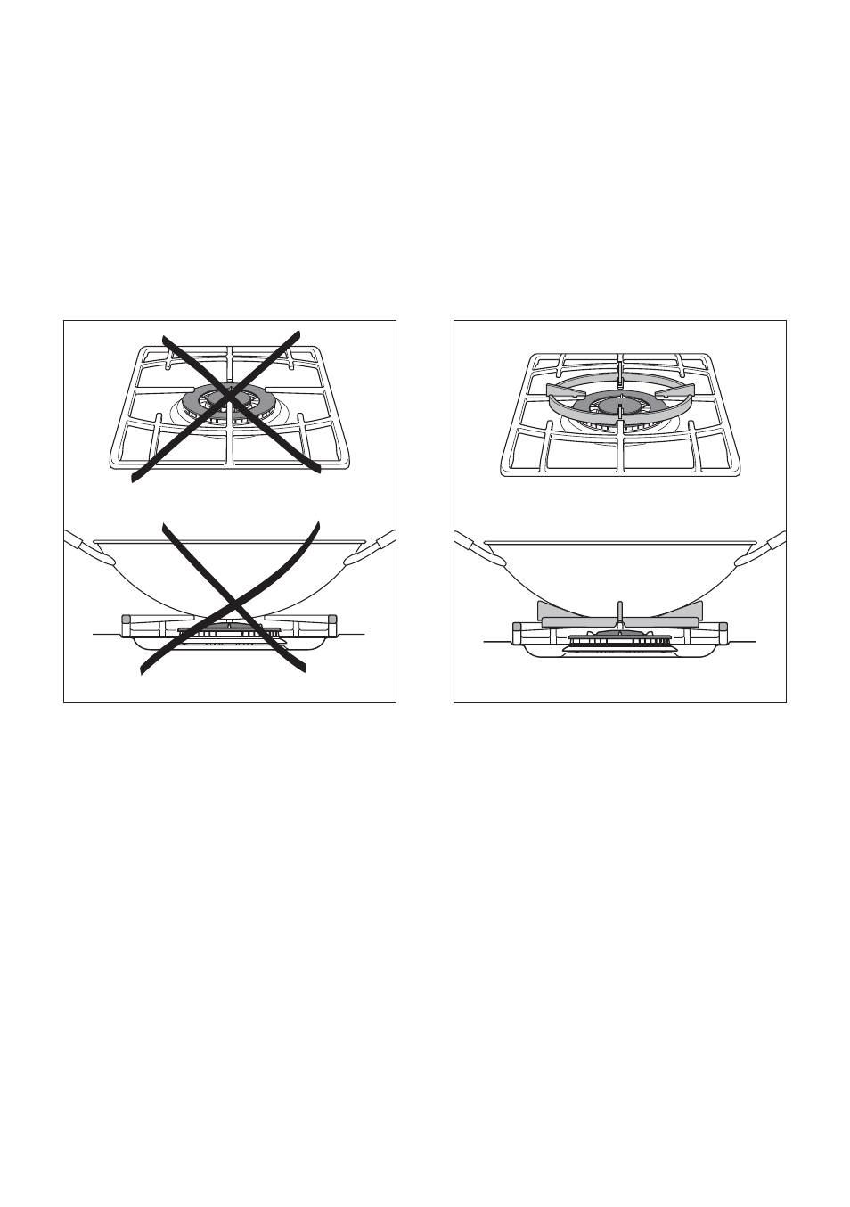 Correct use of triple-ring burner | CDA RV 1000 User Manual | Page 13 / 52