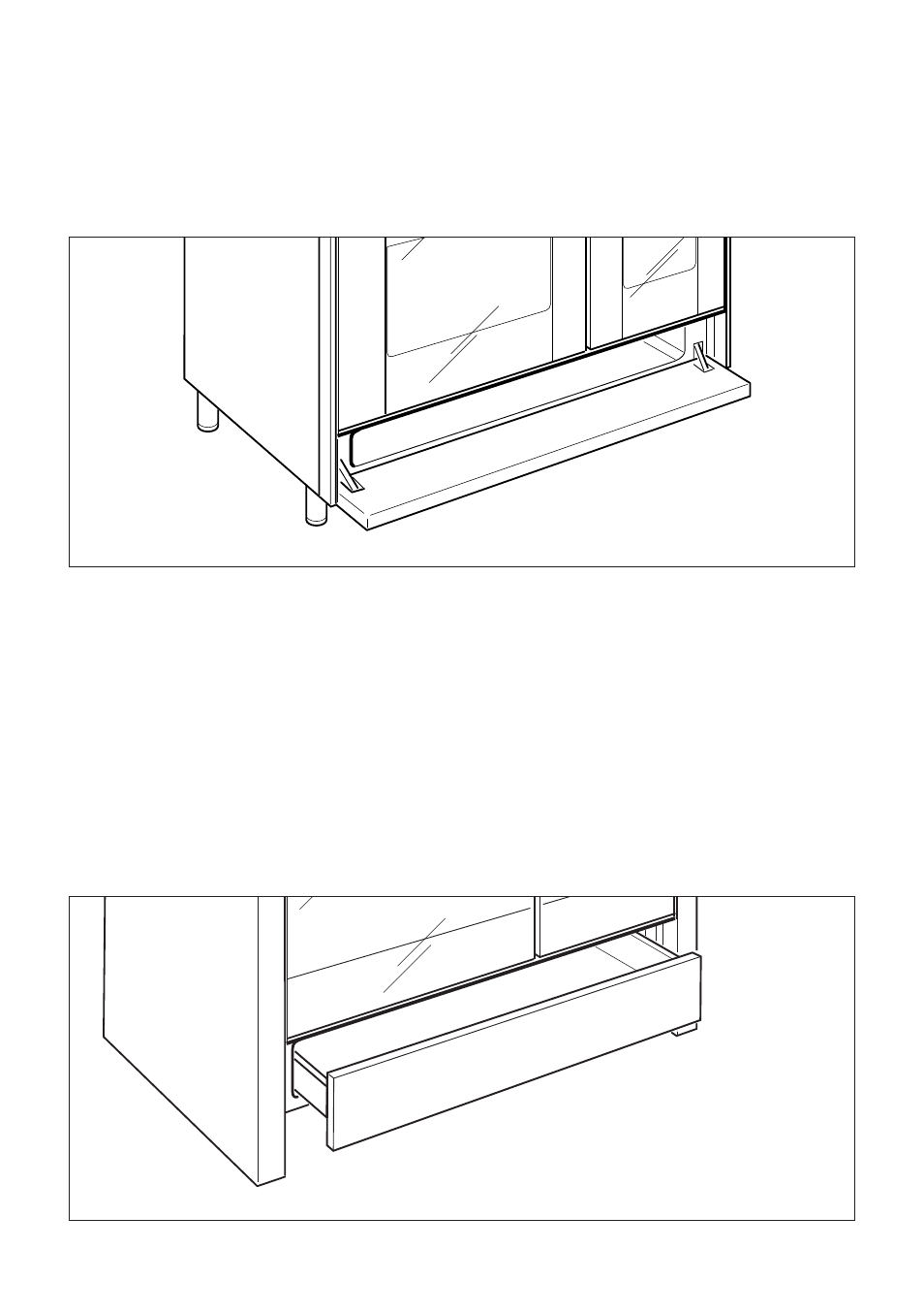 Storage compartment (model rv 900 ..), Drawer (model rv 1000 ..) | CDA RV 1000 User Manual | Page 30 / 52