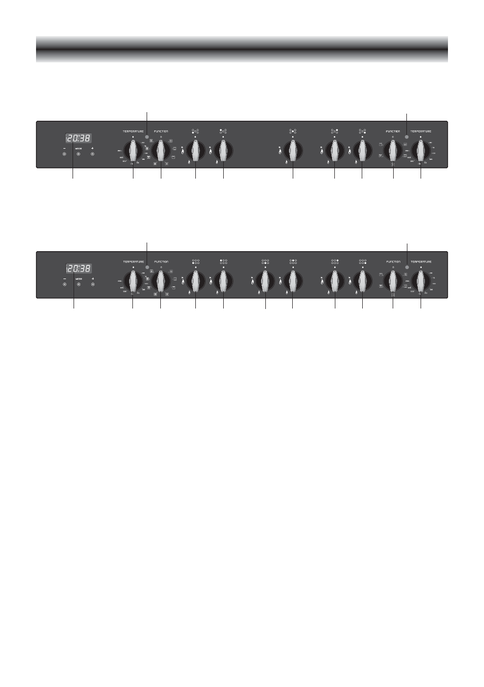 Control panel, Control panel - controls description, Pilot lamps | CDA RV 1000 User Manual | Page 7 / 52