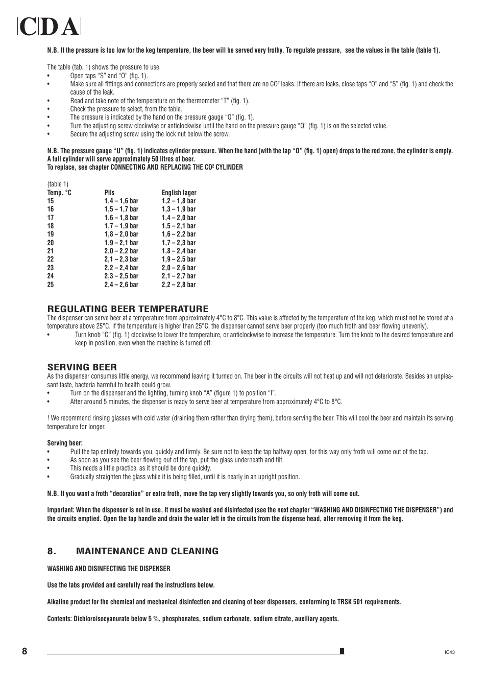 CDA BVB4 User Manual | Page 6 / 9