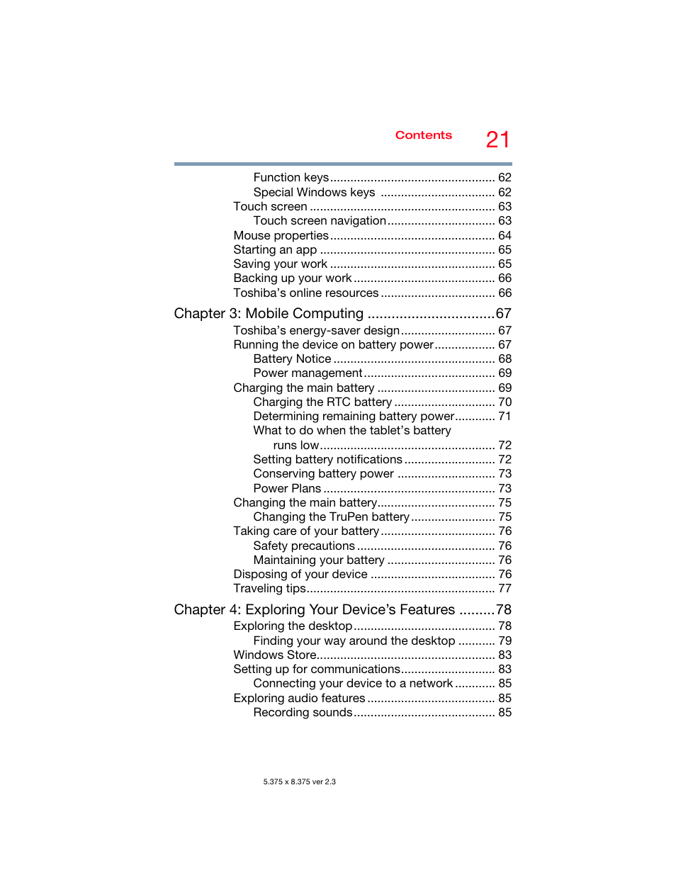 Toshiba DynaPad WT12PE-A64 User Manual | Page 21 / 177