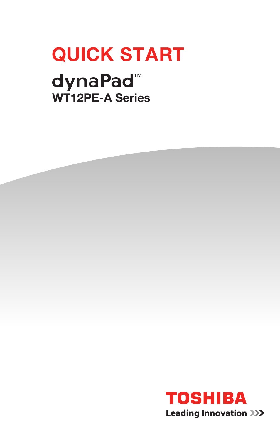 Toshiba DynaPad WT12PE-A64 User Manual | 8 pages