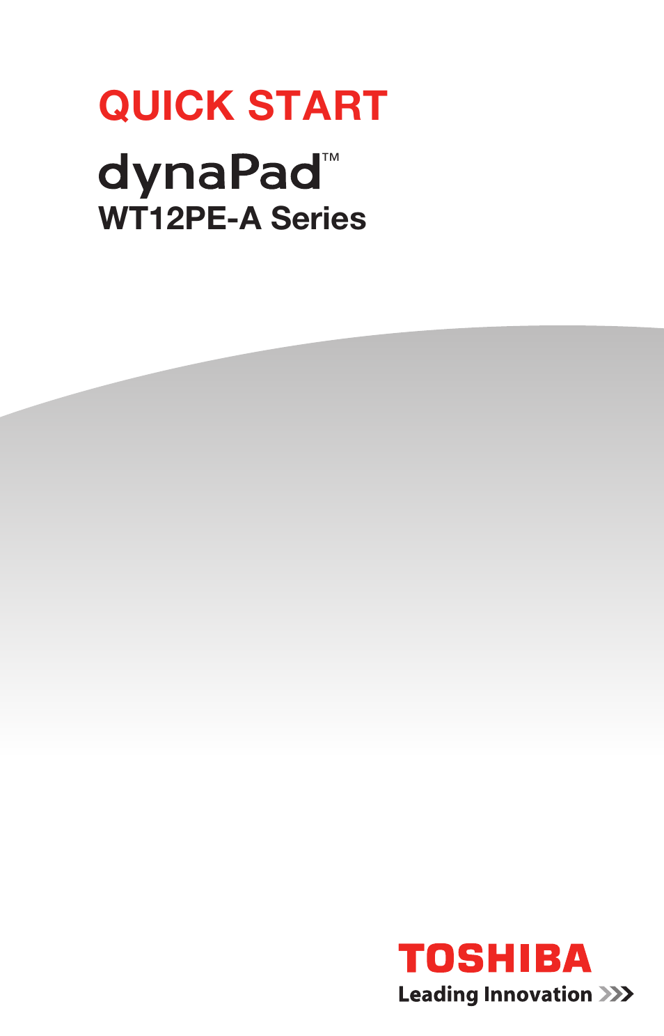 Toshiba DynaPad WT12PE-A64 User Manual | 8 pages