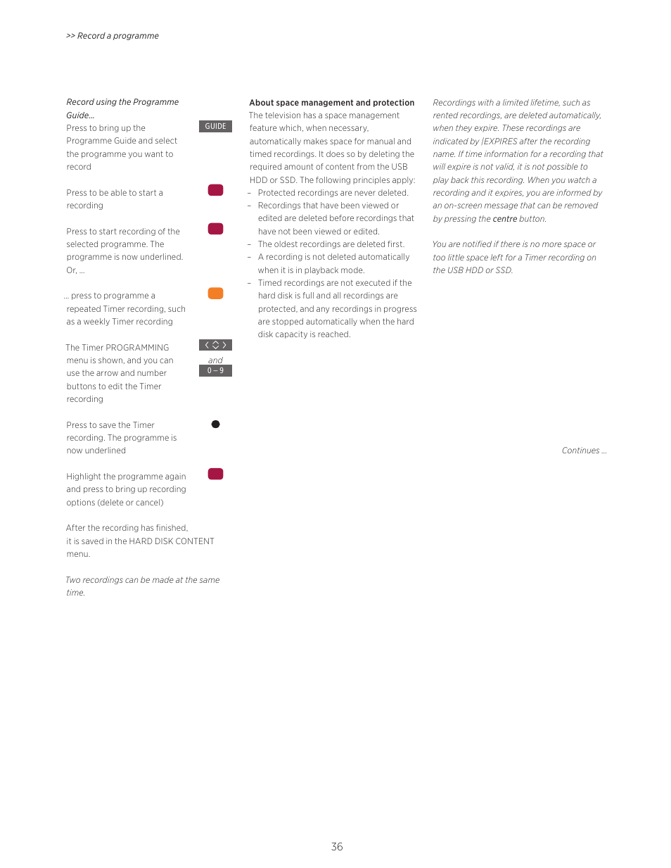 Bang & Olufsen BeoVision Avant - User Guide User Manual | Page 36 / 83