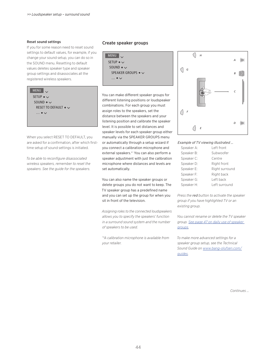 Bang & Olufsen BeoVision Avant - User Guide User Manual | Page 44 / 83