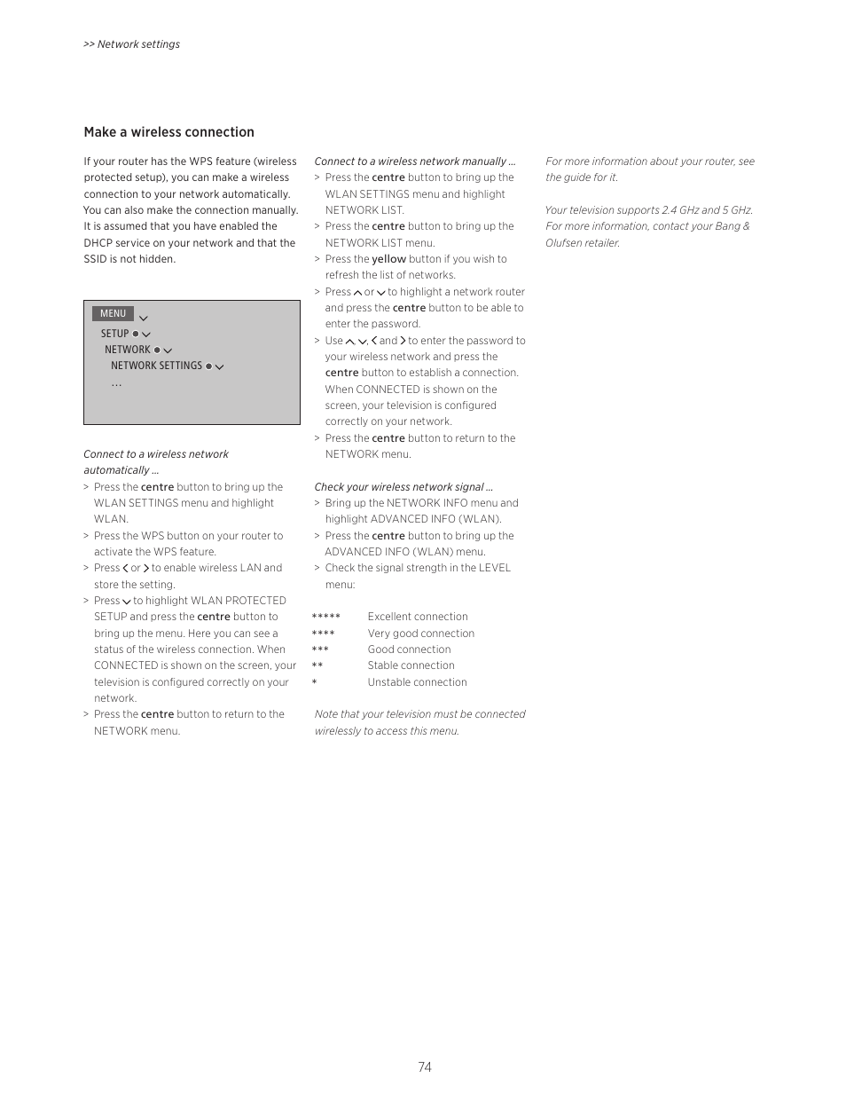 Bang & Olufsen BeoVision Avant - User Guide User Manual | Page 74 / 83