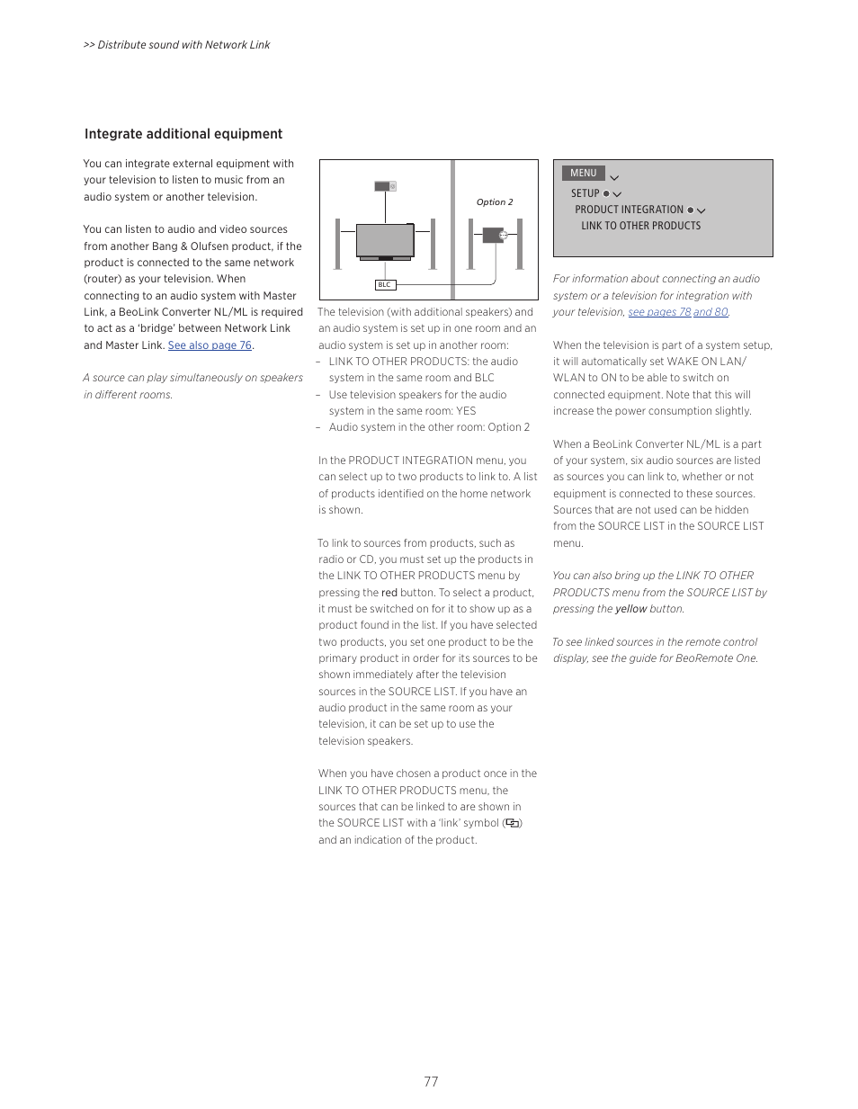 Bang & Olufsen BeoVision Avant - User Guide User Manual | Page 77 / 83