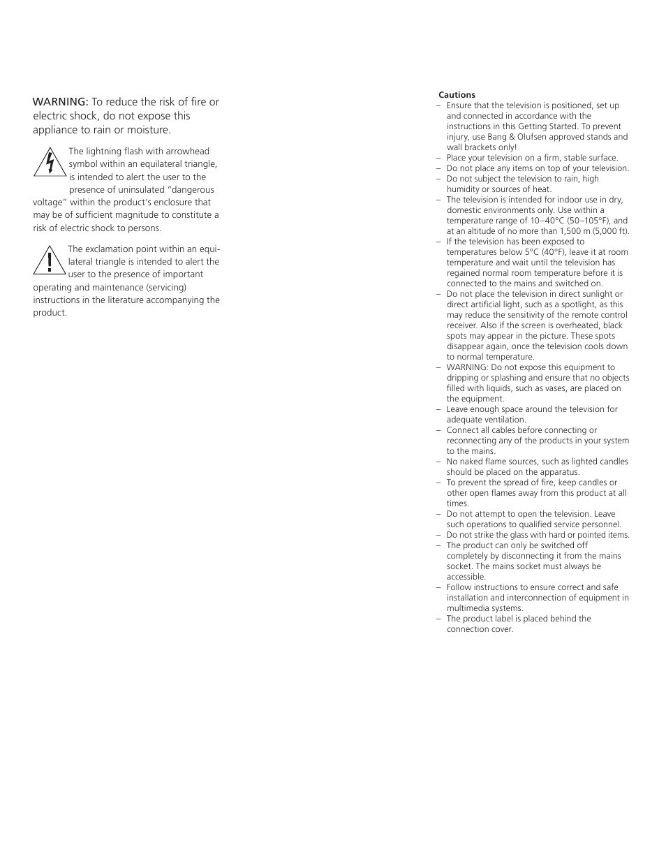 Bang & Olufsen BeoVision 11 with Beo4 Getting Started User Manual | Page 4 / 32
