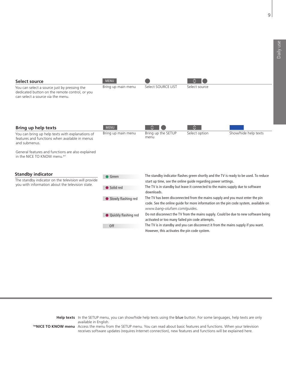 Bang & Olufsen BeoVision 11 with Beo4 Getting Started User Manual | Page 9 / 32