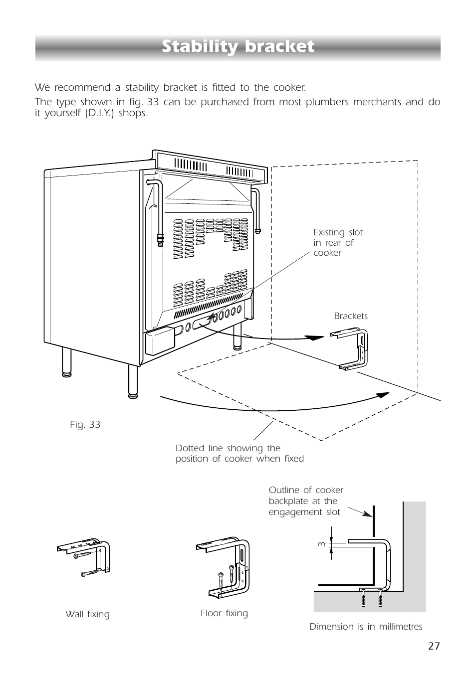 Stability bracket | CDA RC9301 User Manual | Page 27 / 44