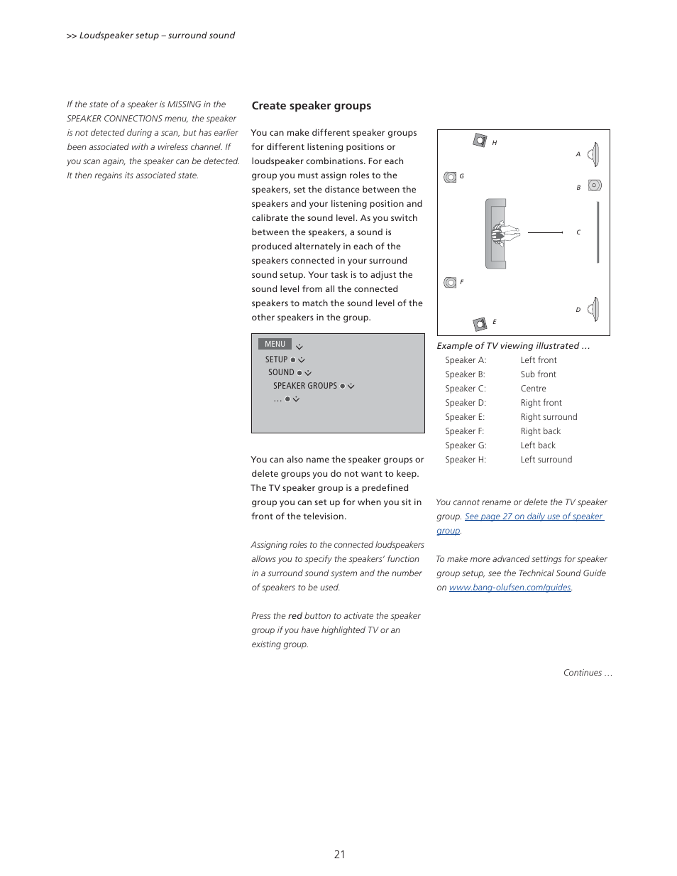 Bang & Olufsen BeoVision 11 with Beo4 User Guide User Manual | Page 21 / 62